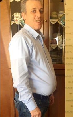 Mario Bosio prima della dieta Bioimis