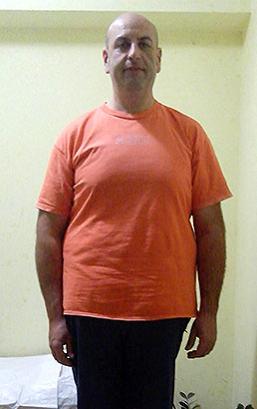 Francesco Cristofaro dopo la dieta Bioimis