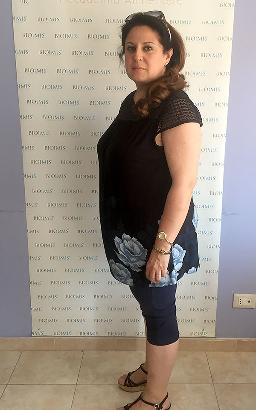 Mariella Bellio prima della dieta Bioimis