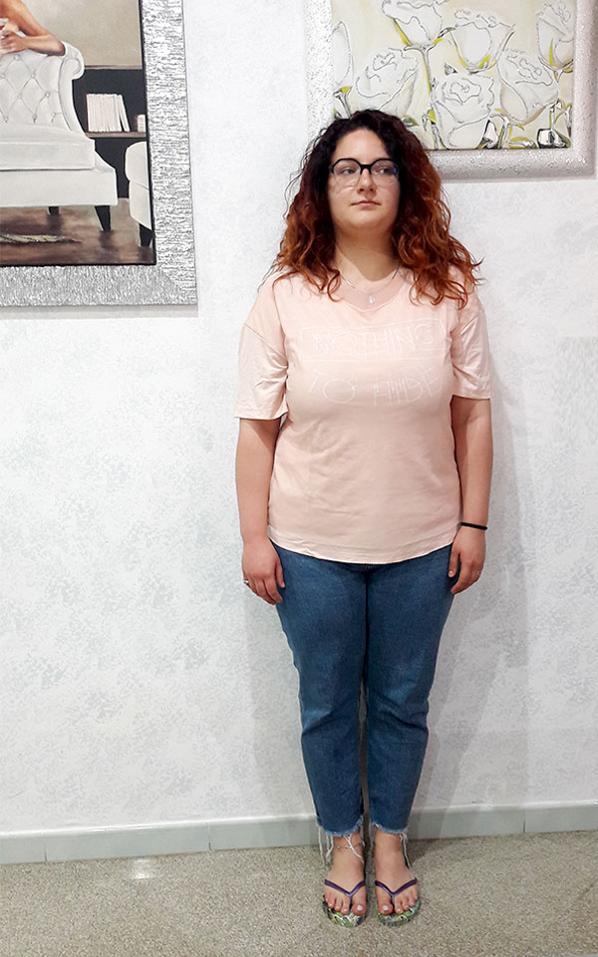 Valentina Maggio prima della dieta Bioimis