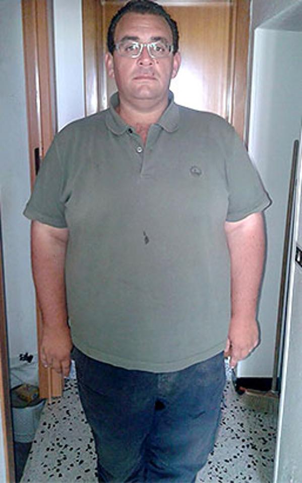 Massimo Panio prima della dieta Bioimis