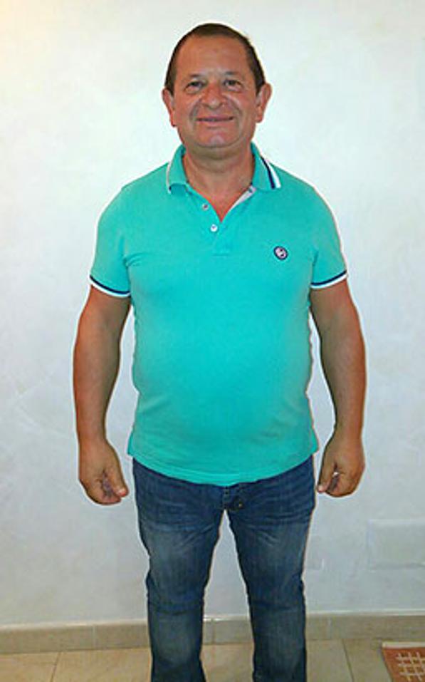 Mario Venza prima della dieta Bioimis